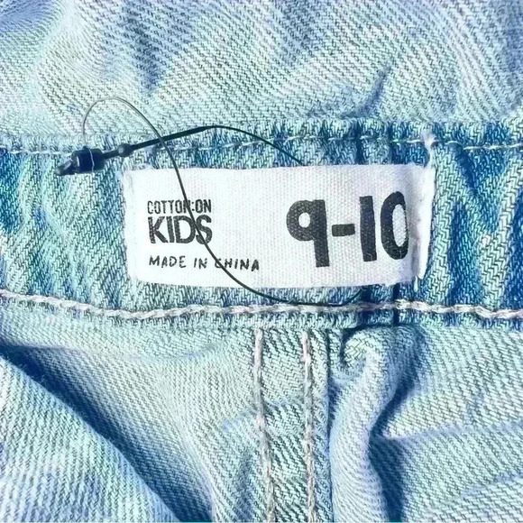 Cotton On Kids Denim Shortalls Size 9-10 Years - Picture 10 of 12